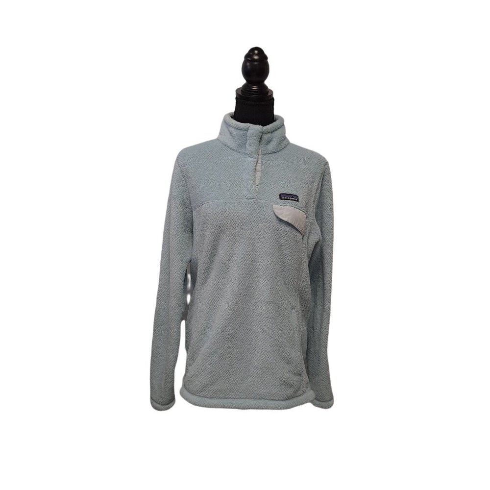 Patagonia Womens Blue Frosted Willow Long Sleeves Pullover Jacket Size Large